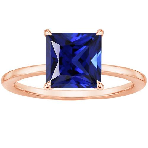 Solitärring aus Roségold Prinzessin Sri Lanka Saphir 3,50 Karat - harrychadent.de