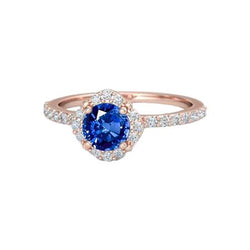 Sri Lanka Saphir Diamanten 3,25 Karat Ring Roségold