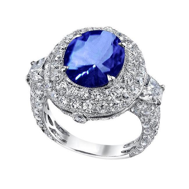 Sri Lanka Saphir Diamanten 6 Karat Hochzeitstag Ring - harrychadent.de