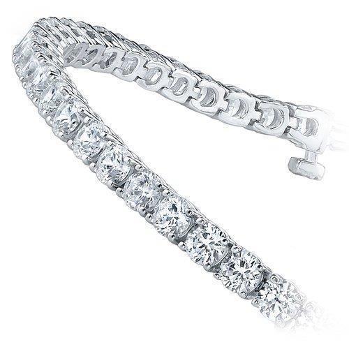 Tennisarmband mit natürlichem Brillantschliff 7.50 Karat WG 14K