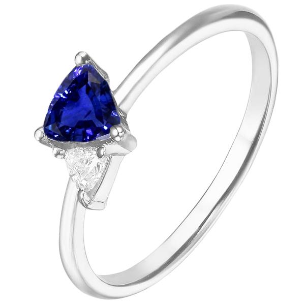Trillion Saphir & Diamant Ring 1,25 Karat Damenschmuck - harrychadent.de