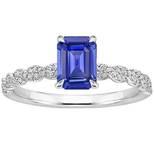 Verlobungsring Twist Style Blauer Saphir & Diamant 4,50 Karat - harrychadent.de