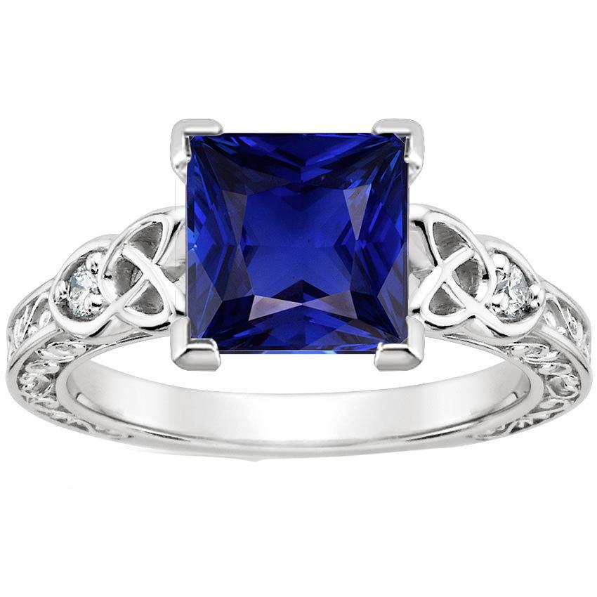 Vintage Style Ceylon Saphir & Diamant Ring 5,25 Karat Gold 14K - harrychadent.de