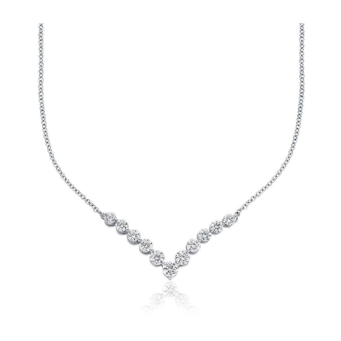 Funkelnde Diamant-Schleifen-Halskette Für Damen – Elegant, Aus Kupfer & Mit Verstellbarer Länge!
