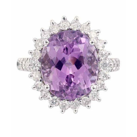 Weißgold Rosa Natürlicher Kunzit Und Diamant Fancy Ring Schmuck 21 Ct - harrychadent.de